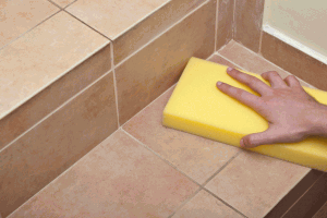 Cleaning the tiles
