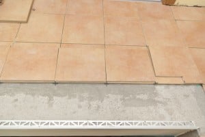 Installing tile edging