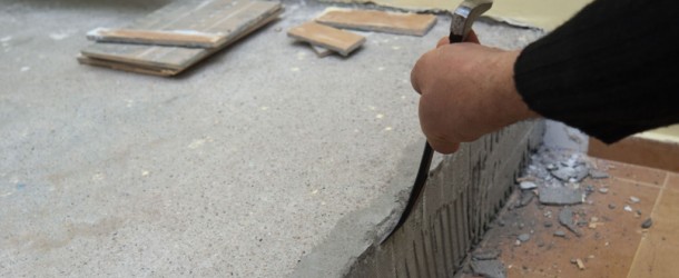 How to remove wall tile adhesive